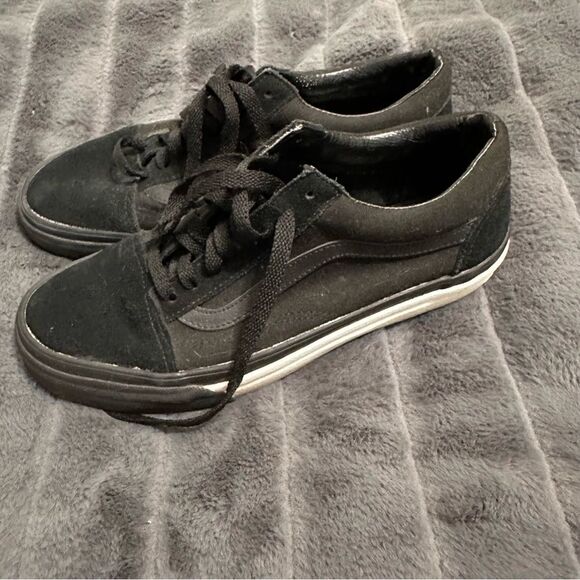 Vans black suede and canvas sneaker men’s 7.5 women’s 9 - Picture 1 of 7
